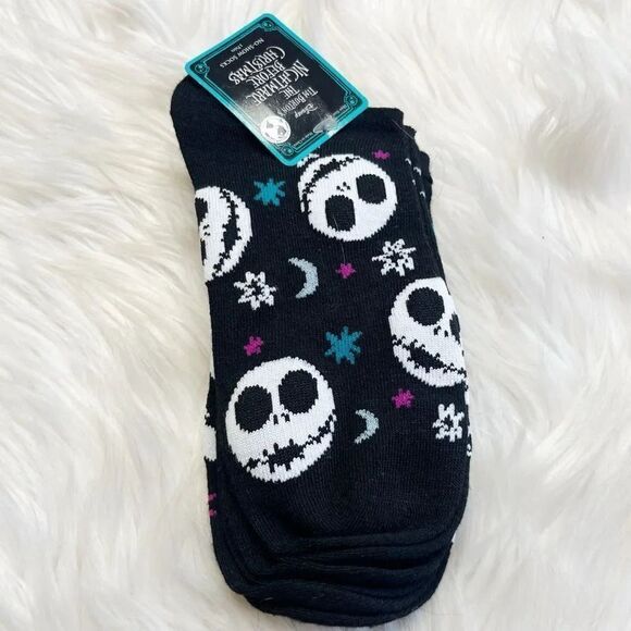 Disney Tim Burtons The Nightmare before Christmas Socks  Black Size 4-10 - Picture 1 of 3